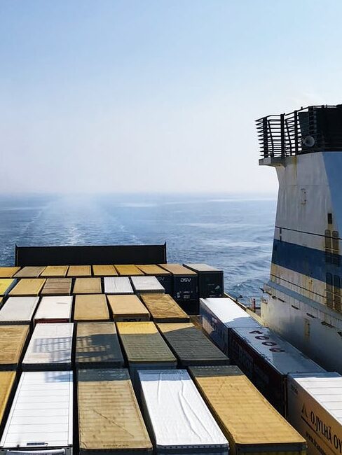 a ship carrying cargo containers